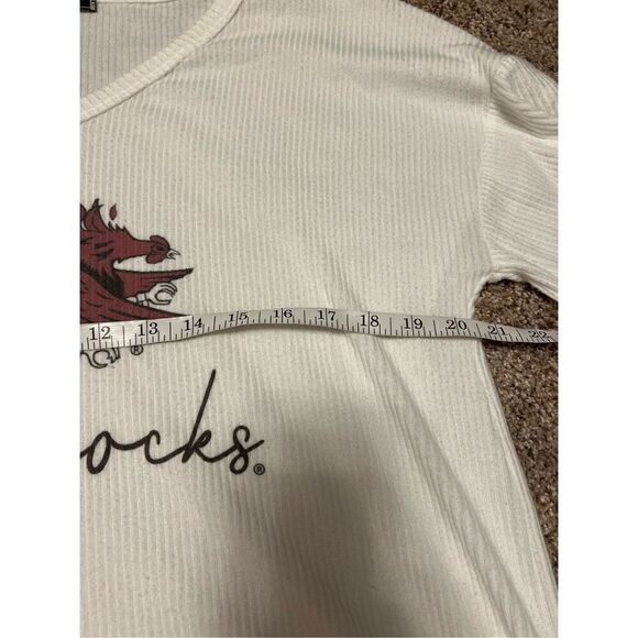 Gameday Couture Gamecocks ribbed white Top XLarge - Picture 4 of 6